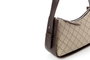 Lucky Bees Bolso de Hombro 1296, Crema y Marrón, Elegante y Funcional, Cuero de Polivinilo, 23x7x15 cm